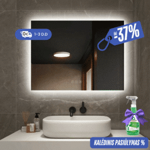 Išmanus veidrodis su LED apšvietimu Mila