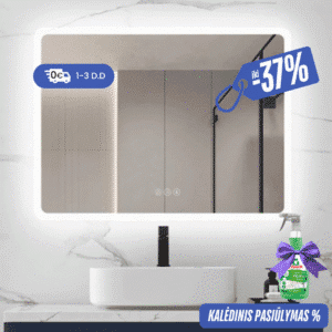 Išmanus veidrodis su LED apšvietimu LUMUS Emili