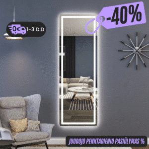 Išmanus veidrodis su LED apšvietimu LUMUS Alisa