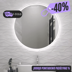 Išmanus veidrodis su LED apšvietimu LUMUS Nora