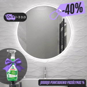 Išmanus veidrodis su LED apšvietimu LUMUS Nora