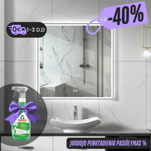 Išmanusis veidrodis su LED apšvietimu LUMUS Klara