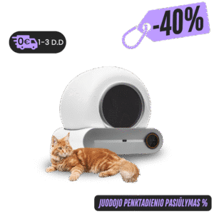 Savaime išsivalantis kačių tualetas-robotas MeoBot