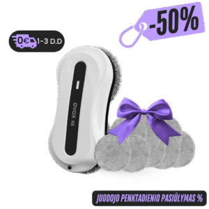 Langų valymo robotas su dvipuse purškimo sistema ,,OVOX R8" (2025 m. modelis)