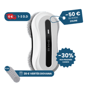 Langų valymo robotas su dvipuse purškimo sistema ,,OVOX R8" (2025 m. modelis)