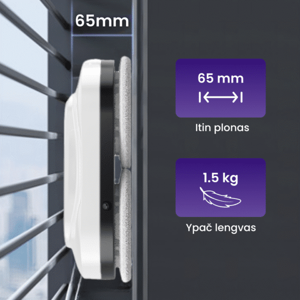 Langų valymo robotas su dvipuse purškimo sistema ,,OVOX R8" (2025 m. modelis) - Image 6