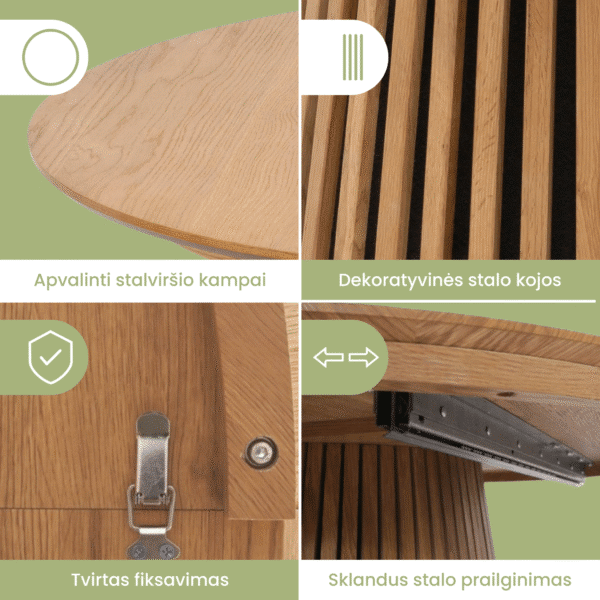 Išskleidžiamas valgomojo stalas MONO EasyExtend 3in1 - Image 3