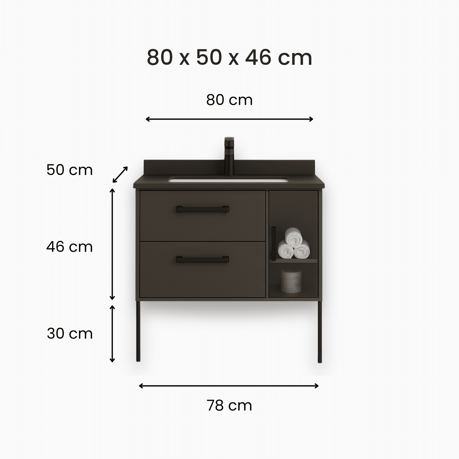 Vonios spintelė su praustuvu ELVO CabinetSet-Luxe - Image 11