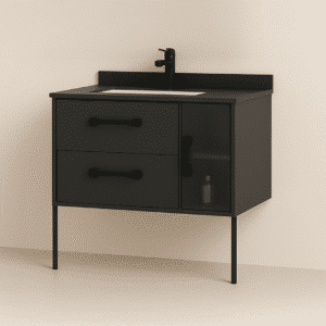 Vonios spintelė su praustuvu ELVO CabinetSet-Luxe