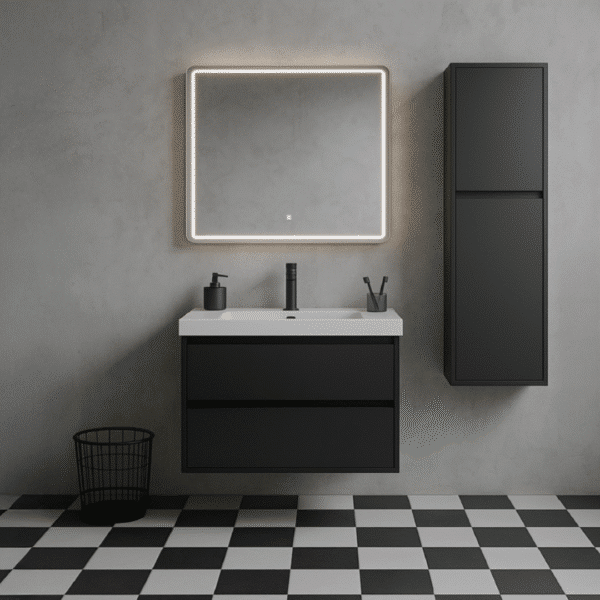 Vonios spintelės su praustuvu ir veidrodžiu ELVO CabinetSet-Max - Image 13