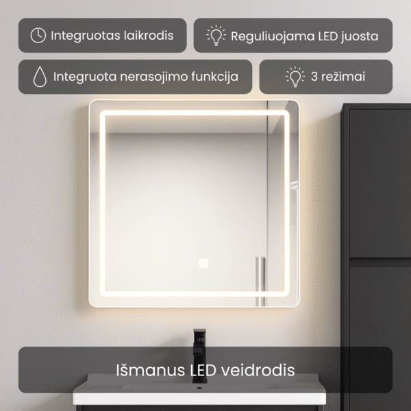 Vonios spintelės su praustuvu ir veidrodžiu ELVO CabinetSet-Max - Image 3