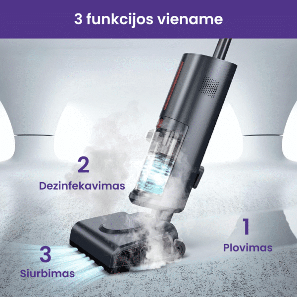 Galingas garinis siurblys su plovimo funkcija – OVOX SteamForce - Image 7