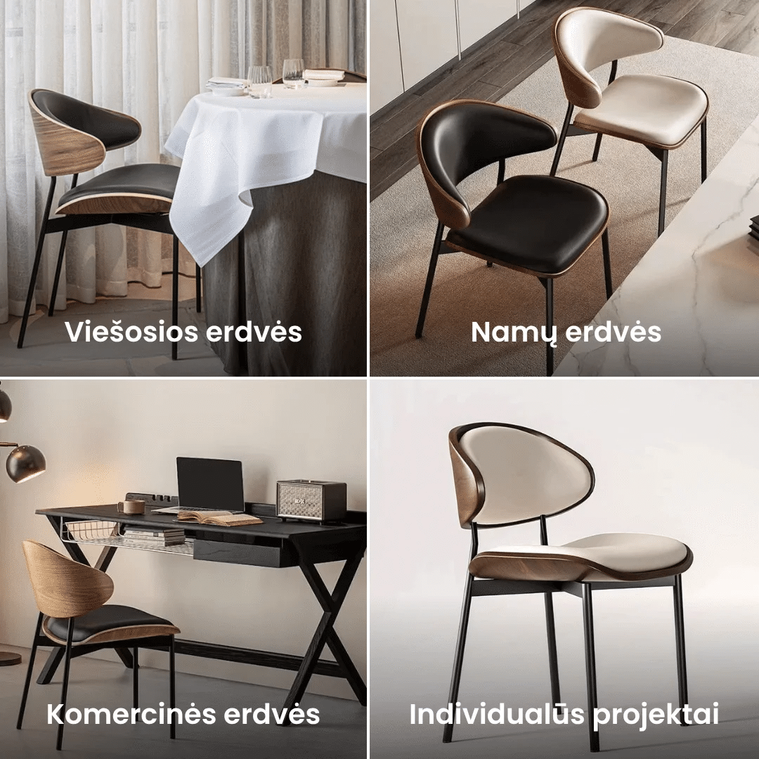 Modernios valgomojo kėdės – MONO DineLine 4 vnt - Image 5