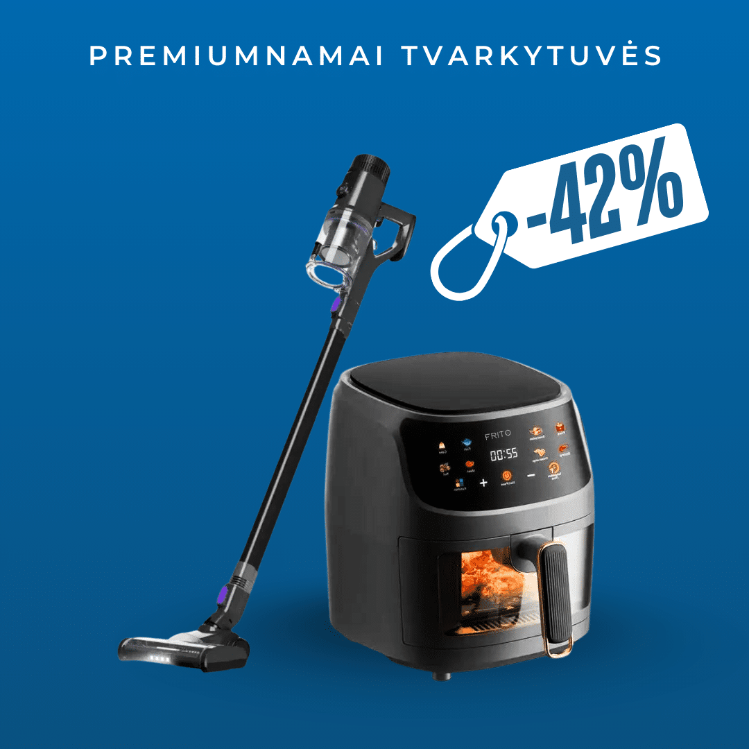 Belaidis dulkių siurblys-šluota OVOX Ultra + Karšto oro gruzdintuvė Easy Fry