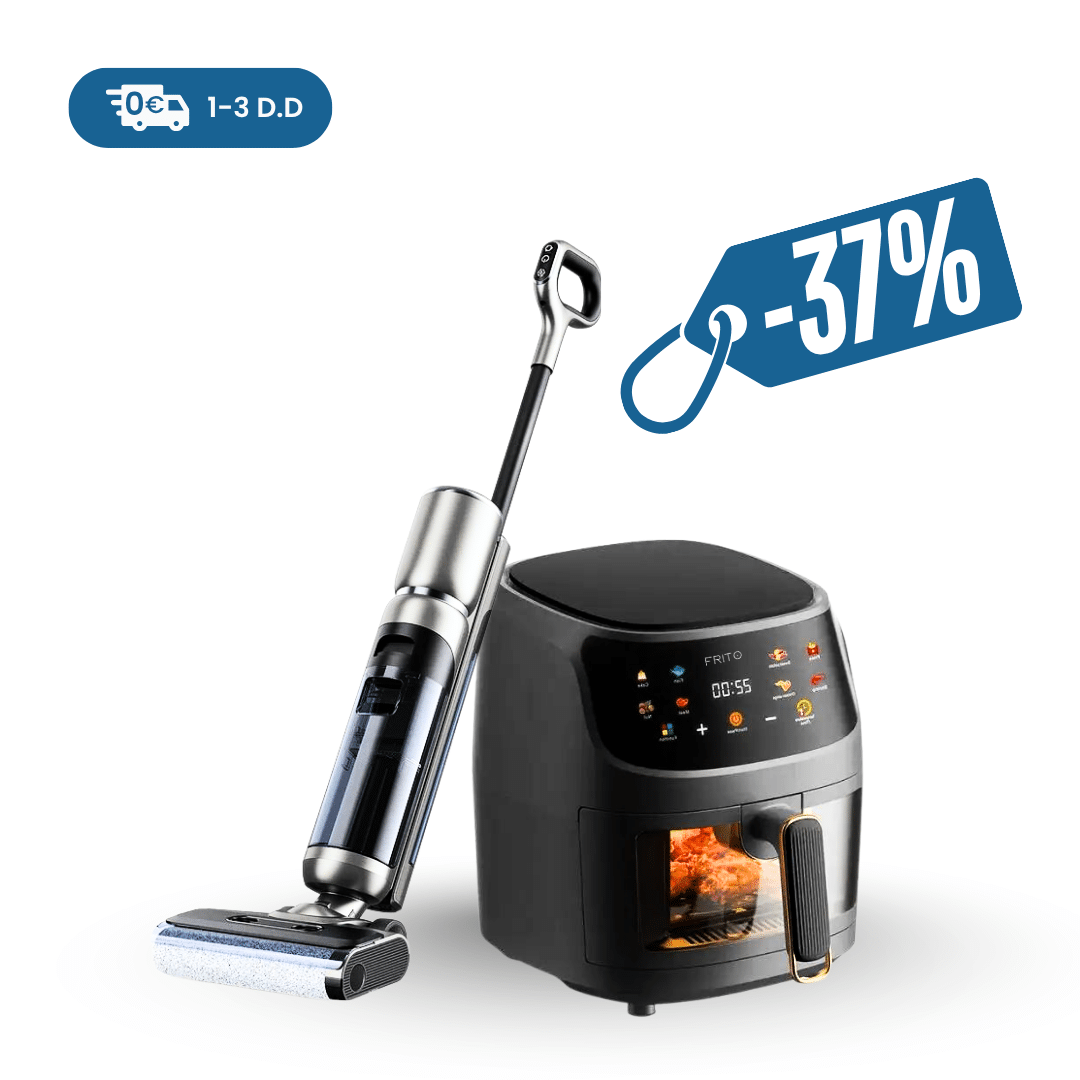 Belaidis grindų plovimo siurblys OVOX Pulse + Karšto oro gruzdintuvė Easy Fry