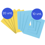 Papildomų HESTER M3 valymo šluosčių rinkinys: 20 vnt. valymo ir 10 vnt. poliravimo šluosčių