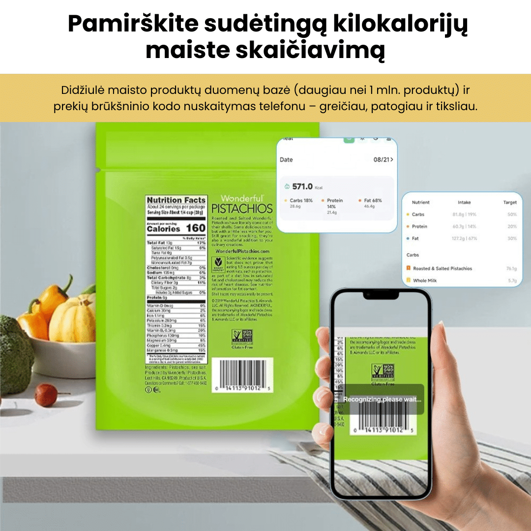 Išmanios kalorijas skaičiuojančios virtuvinės svarstyklės FRITO NutriScale - Image 6