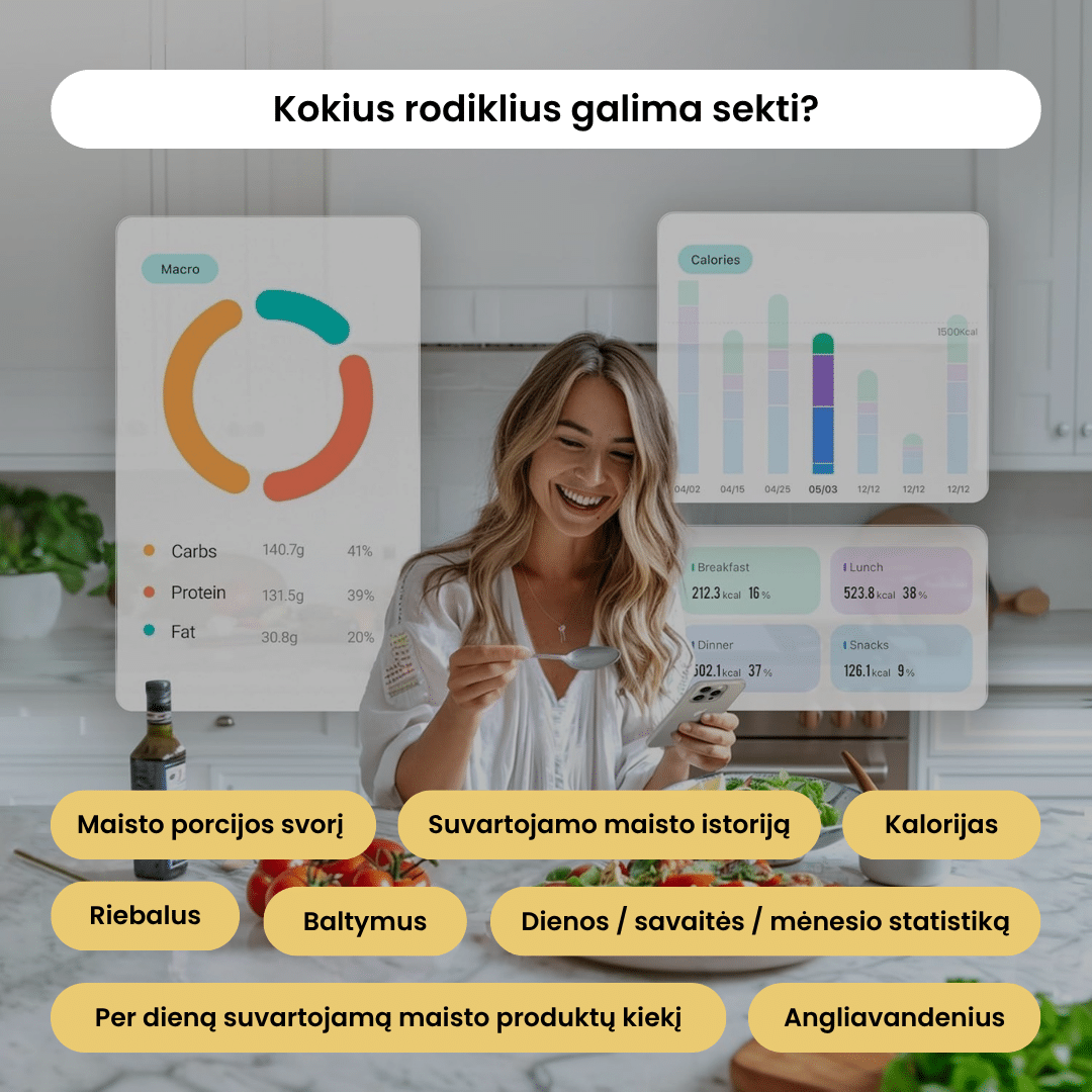 Išmanios kalorijas skaičiuojančios virtuvinės svarstyklės FRITO NutriScale - Image 7