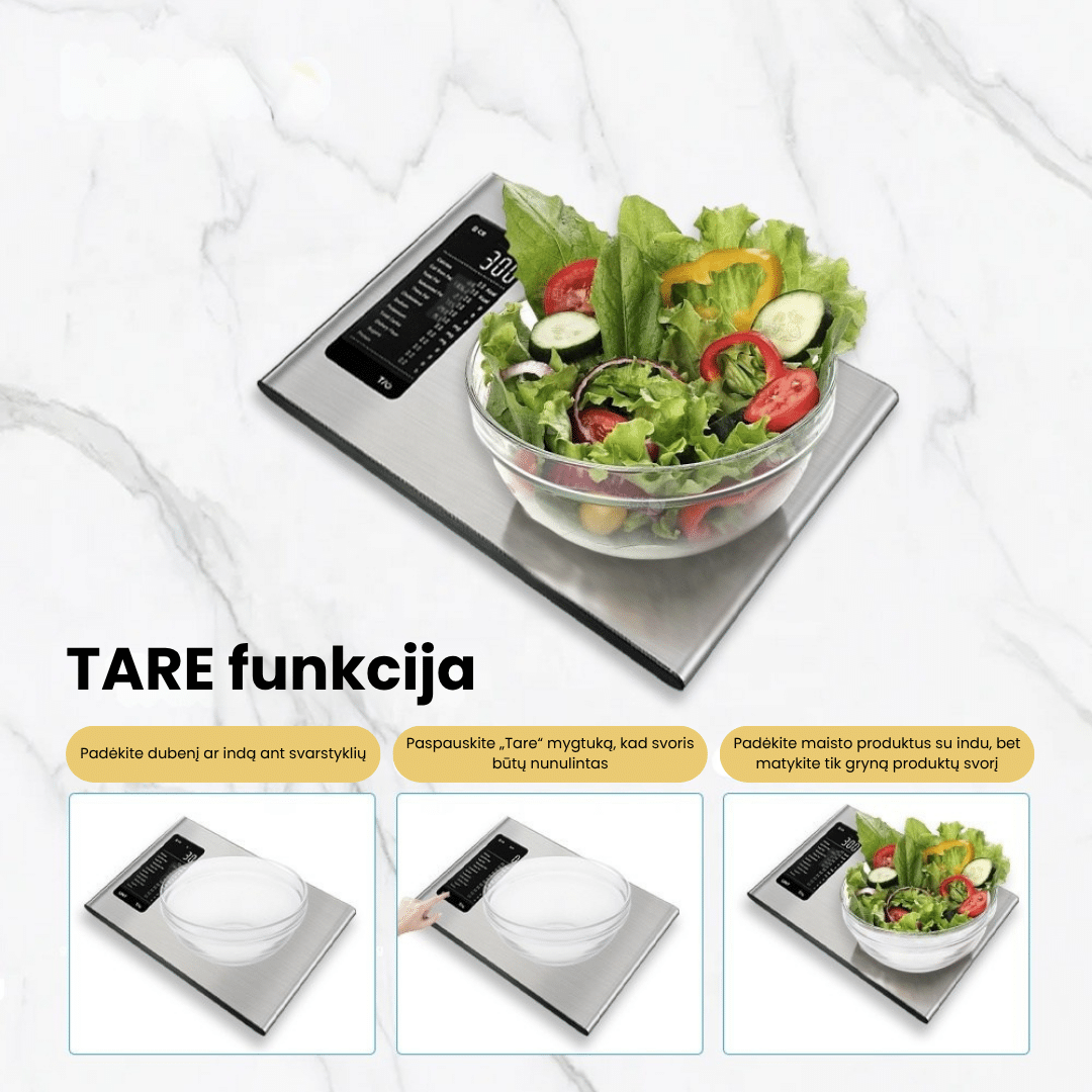 Išmanios kalorijas skaičiuojančios virtuvinės svarstyklės FRITO NutriScale - Image 11