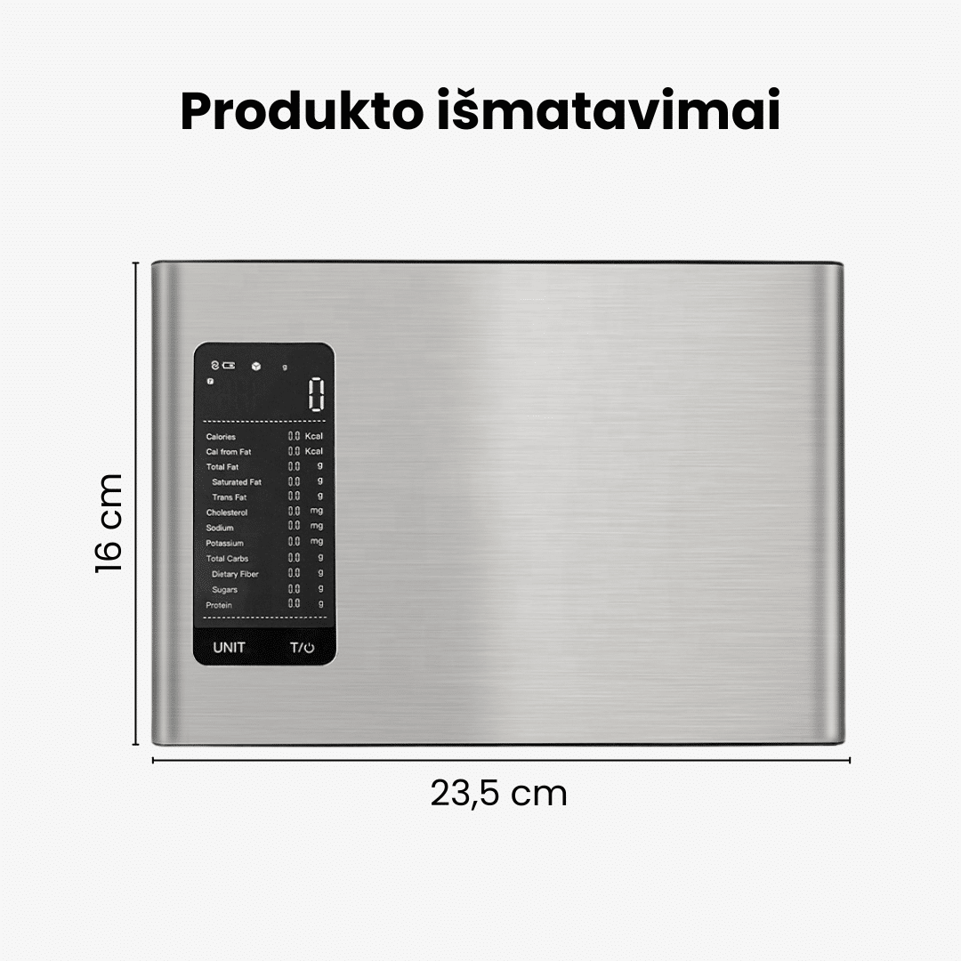 Išmanios kalorijas skaičiuojančios virtuvinės svarstyklės FRITO NutriScale - Image 14