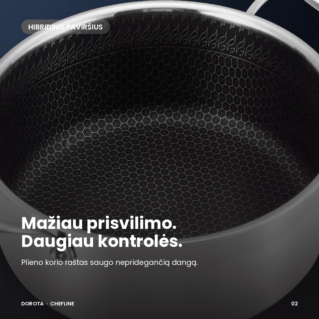 Nerūdijančio plieno puodas su dangčiu Dorota ChefLine - Image 3