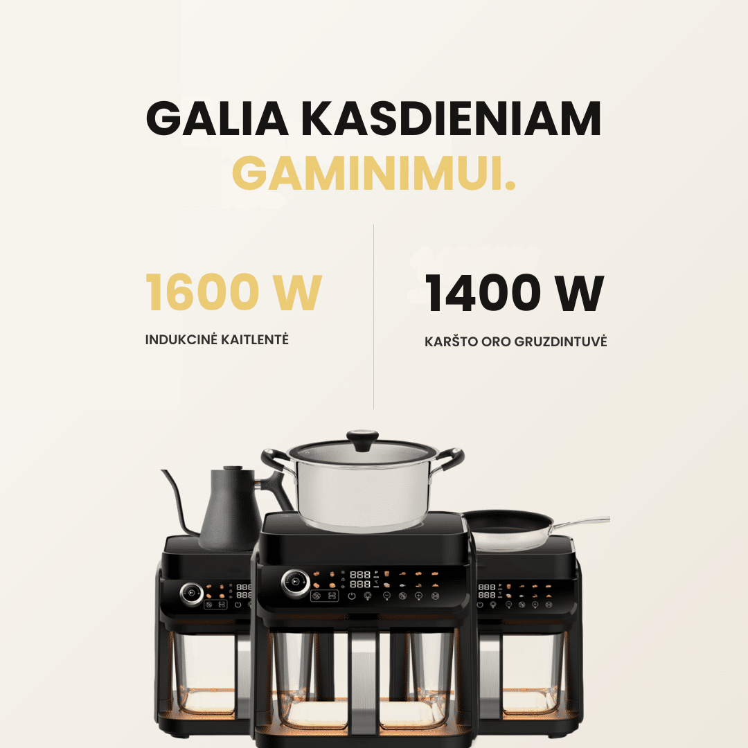 Karšto oro gruzdintuvė ir indukcinė kaitlentė 2in1 FRITO DualHeat - Image 6