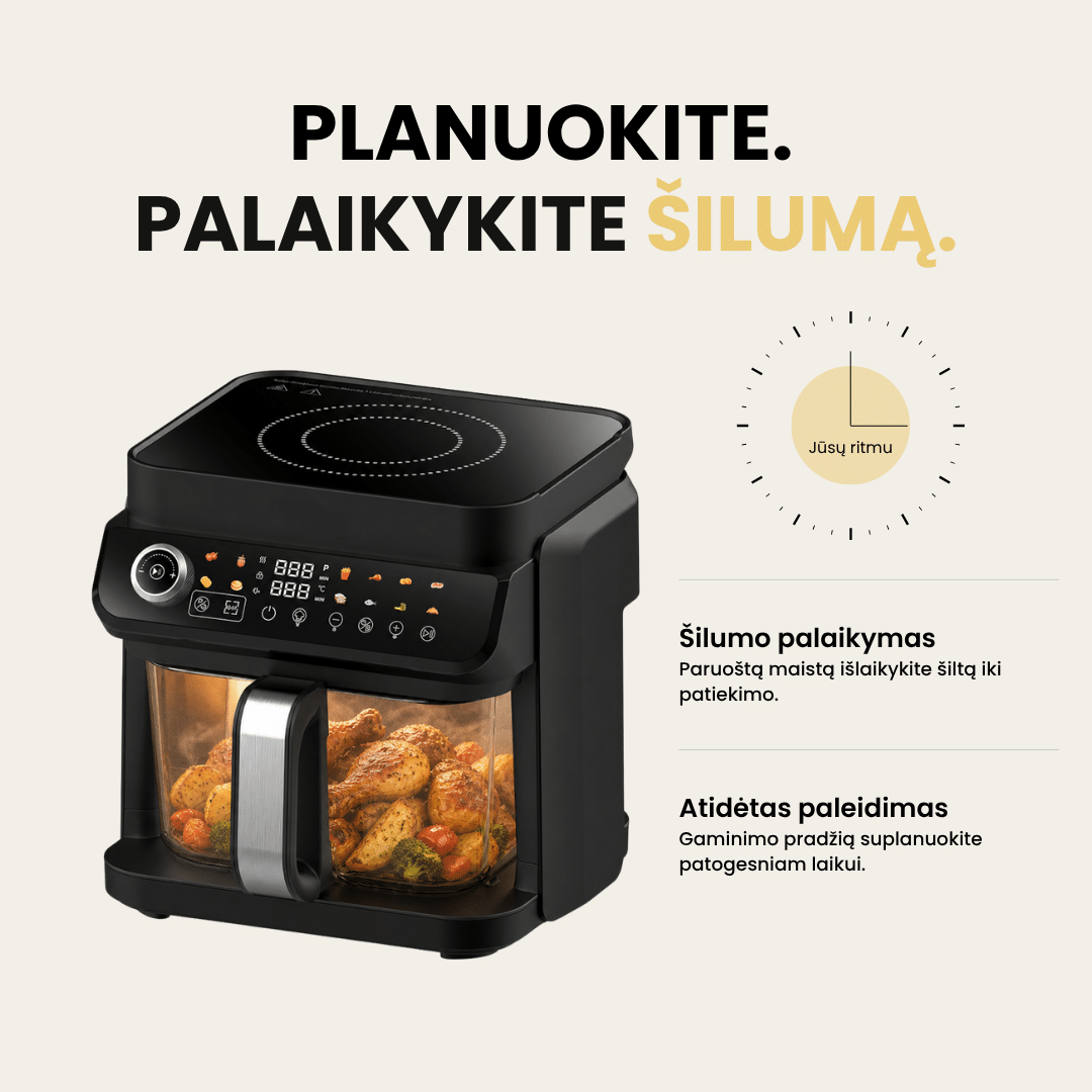 Karšto oro gruzdintuvė ir indukcinė kaitlentė 2in1 FRITO DualHeat - Image 9