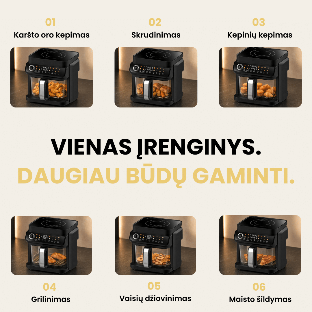 Karšto oro gruzdintuvė ir indukcinė kaitlentė 2in1 FRITO DualHeat - Image 10