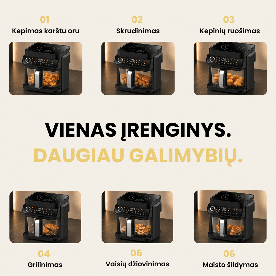 Karšto oro gruzdintuvė ir indukcinė kaitlentė 2in1 FRITO DualHeat - Image 11