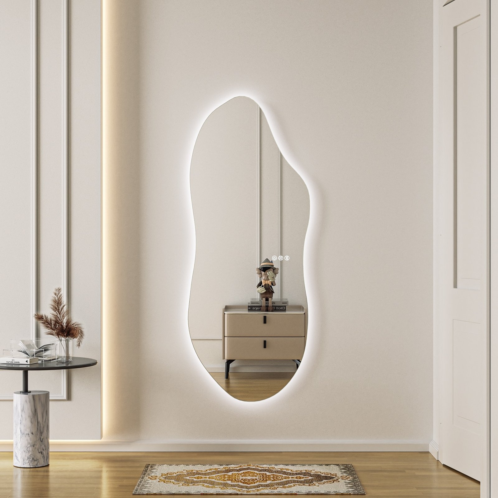 Išmanus veidrodis su LED apšvietimu Lumus Riva