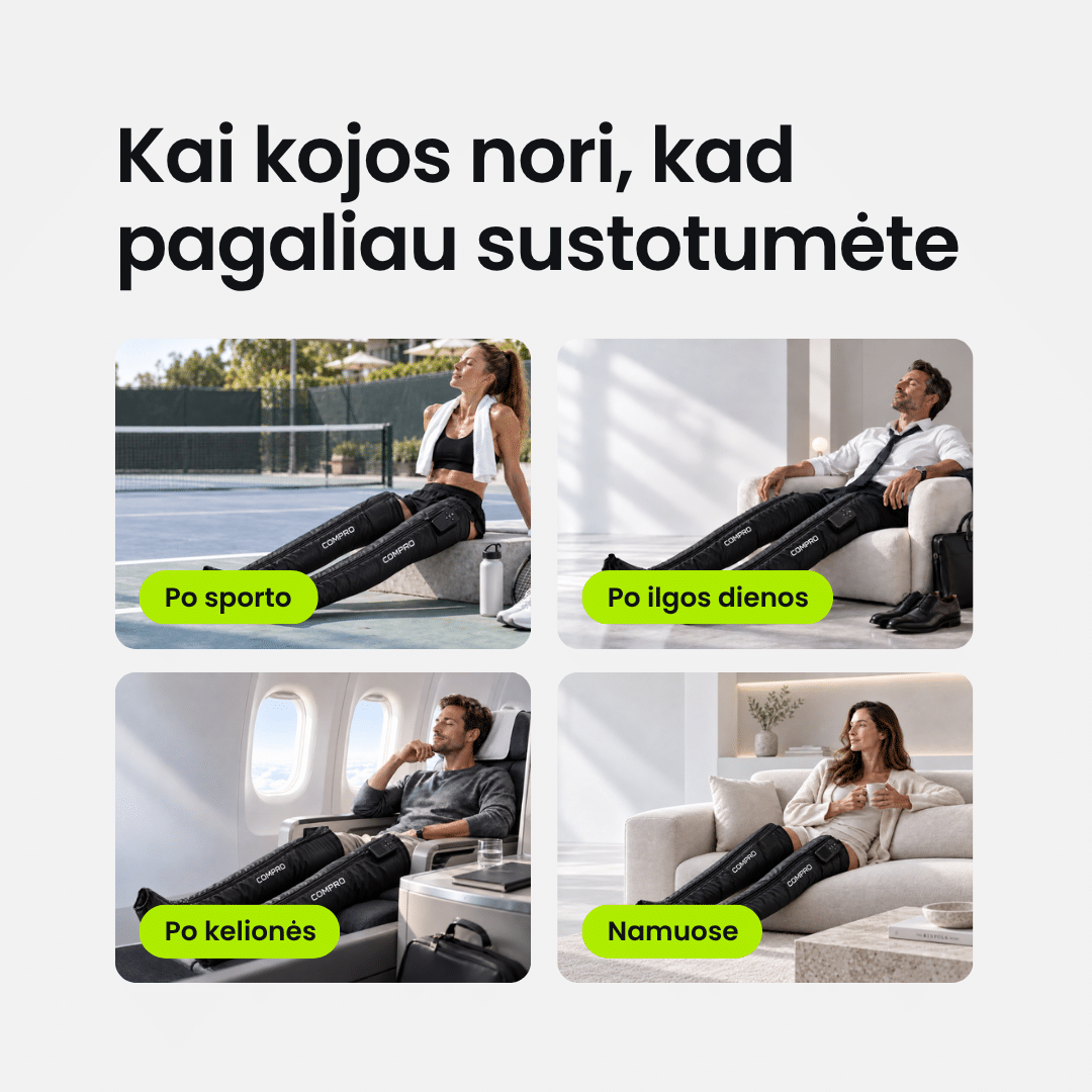 Kompresinis kojų masažuoklis COMPRO Leg - Image 3