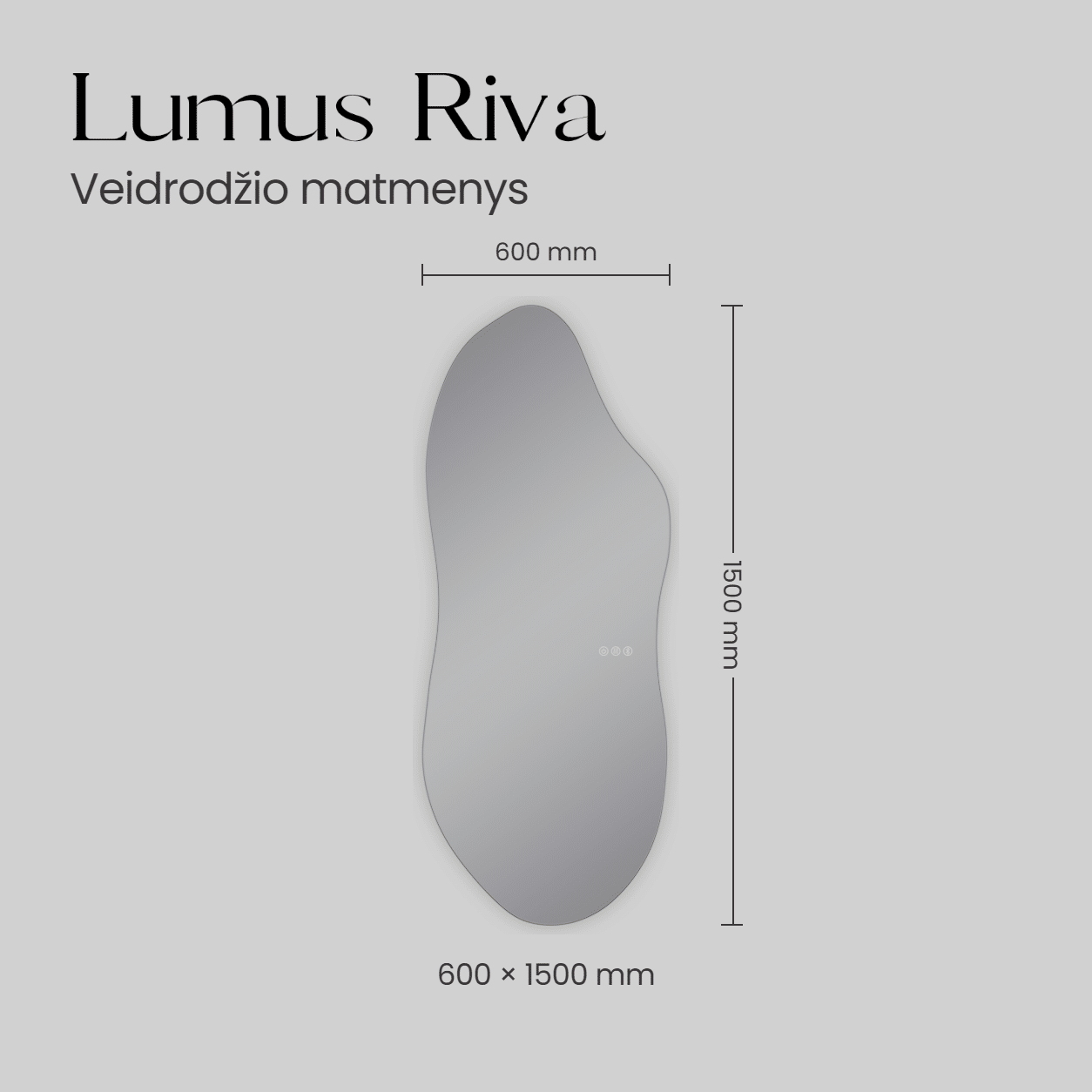 Išmanus veidrodis su LED apšvietimu Lumus Riva - Image 8