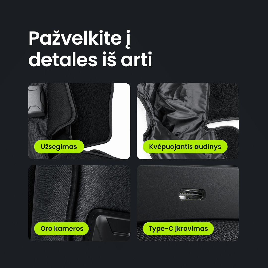 Kompresinis pėdų ir blauzdų masažuoklis COMPRO Duo - Image 11
