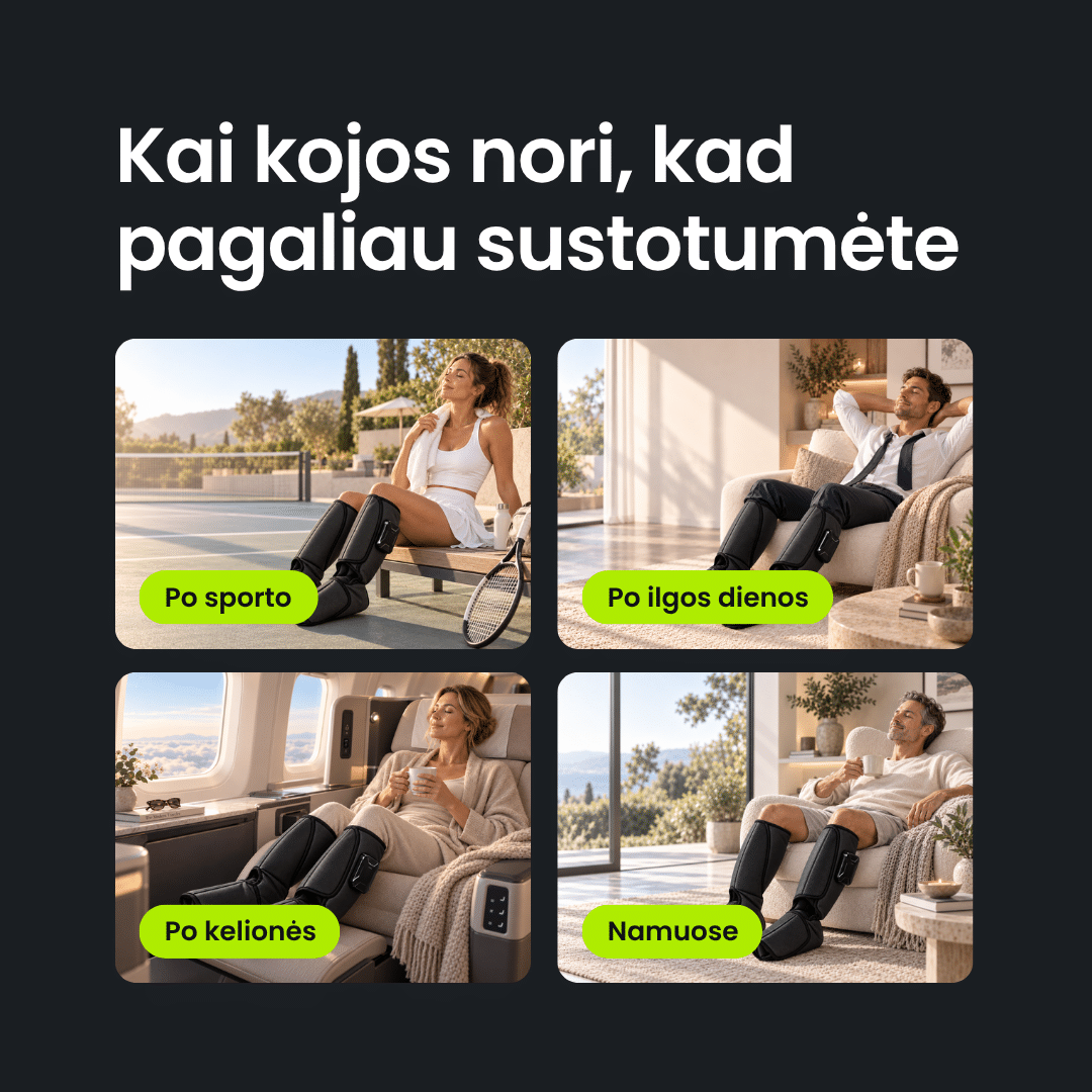 Kompresinis pėdų ir blauzdų masažuoklis COMPRO Duo - Image 3