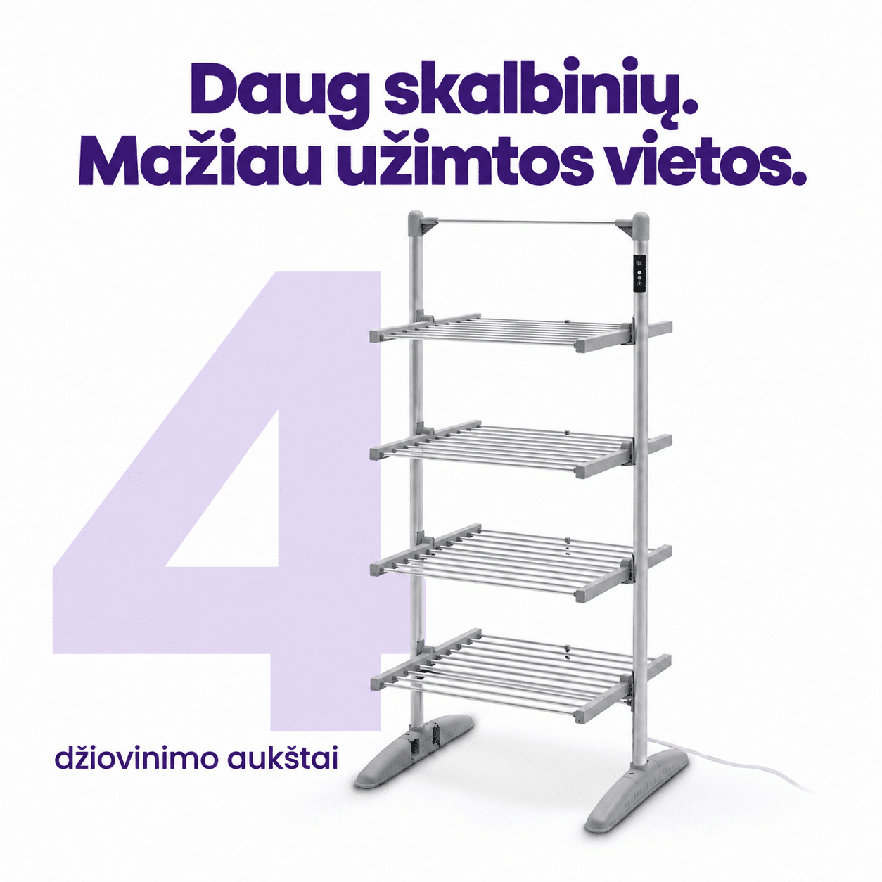 Elektrinė drabužių džiovykla OVOX DryTower - Image 2