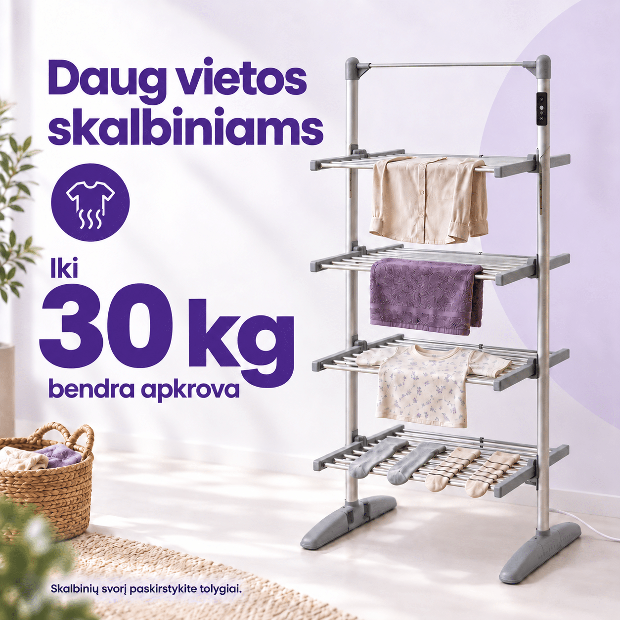 Elektrinė drabužių džiovykla OVOX DryTower - Image 3