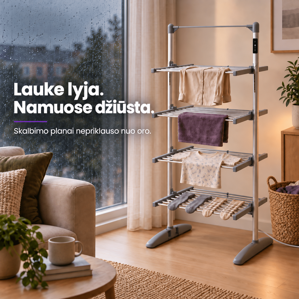 Elektrinė drabužių džiovykla OVOX DryTower - Image 7